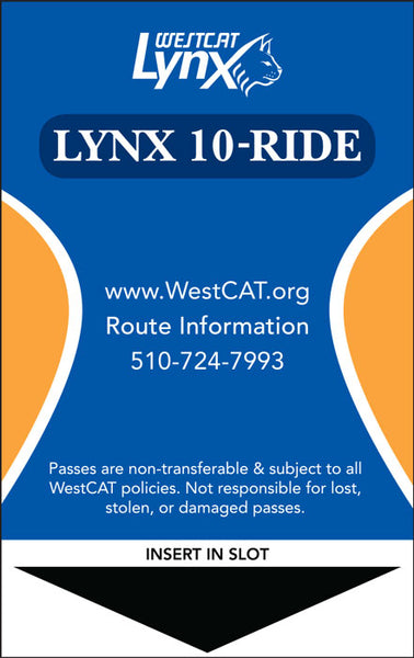 LYNX 10-Ride Pass General Public (Age 6-64)